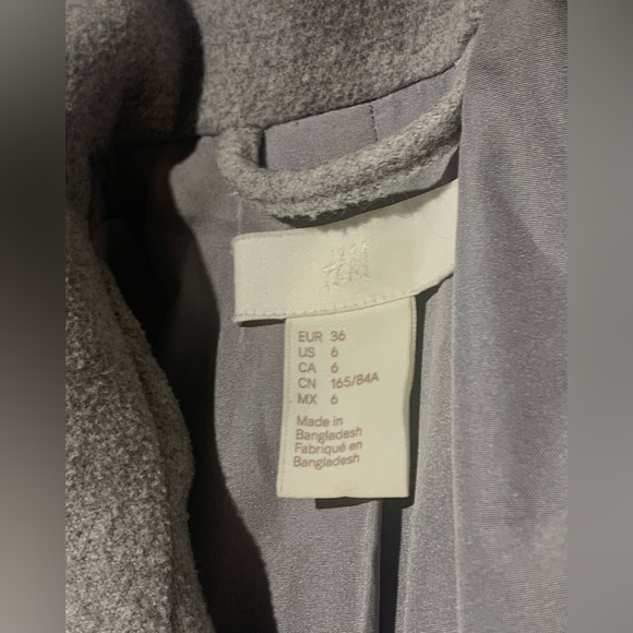 Elegant Heather Grey Trench Coat - Picture 4 of 7